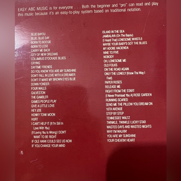 1989 Country sheet music 50 timeless hits for beginners ect sight & sound inc - Picture 8 of 8